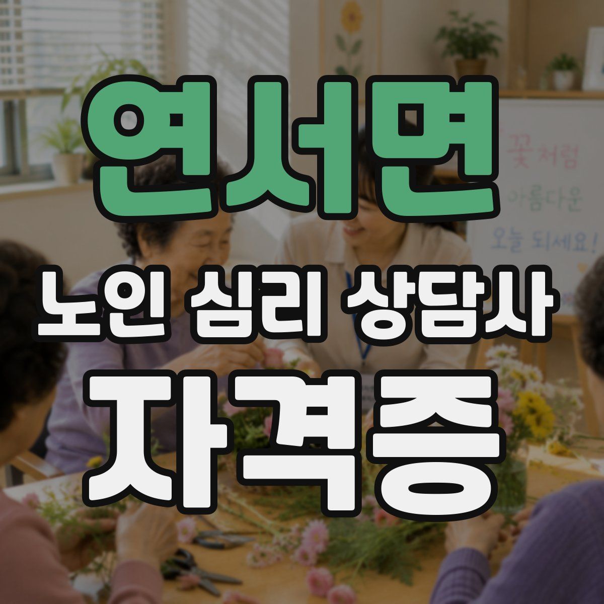 연서면 노인 심리 상담사 자격증