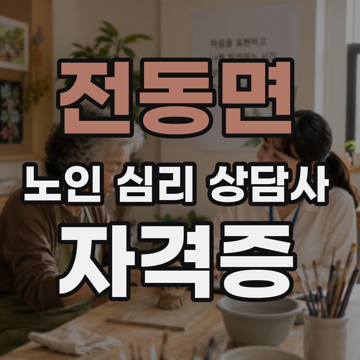 전동면 노인 심리 상담사 자격증