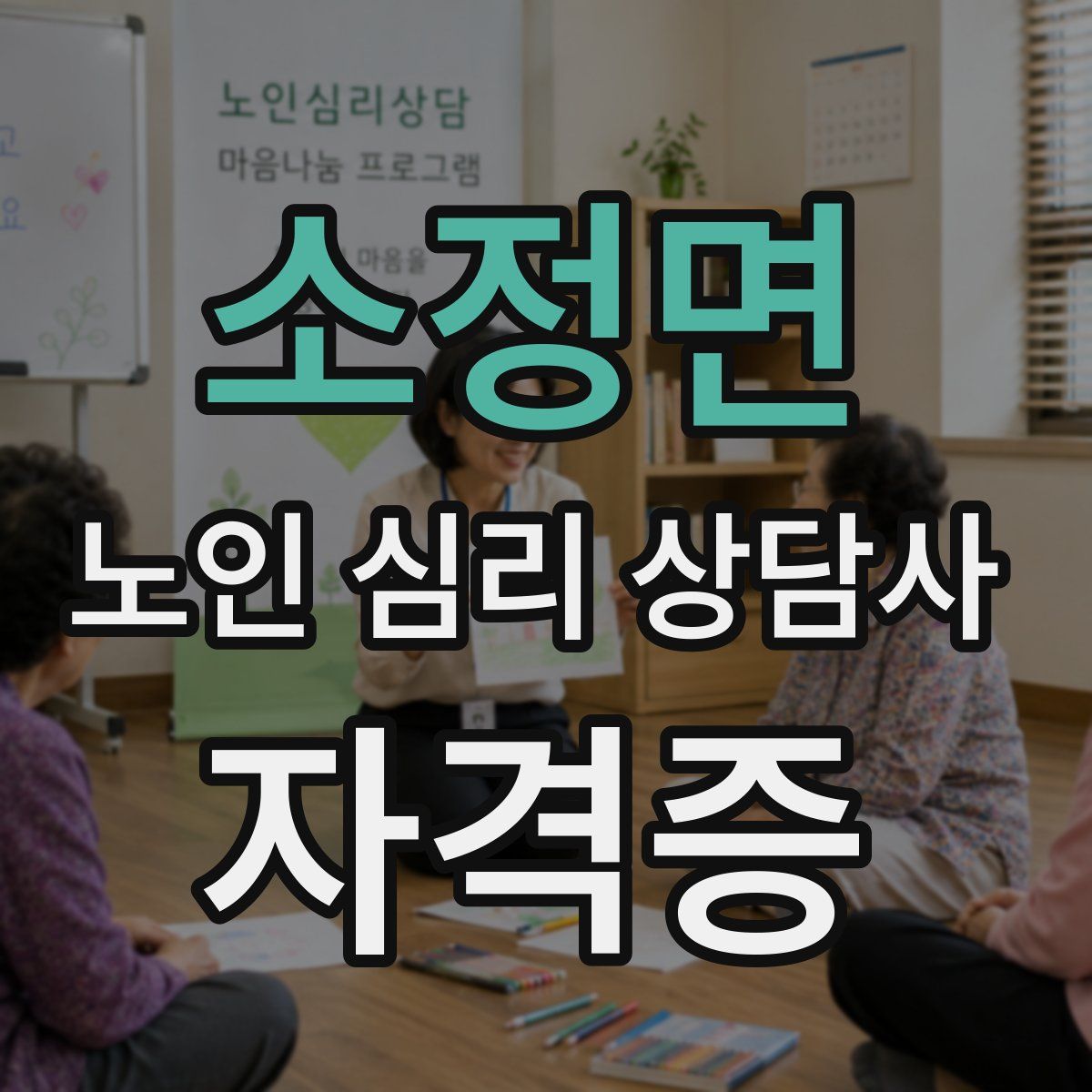 소정면 노인 심리 상담사 자격증