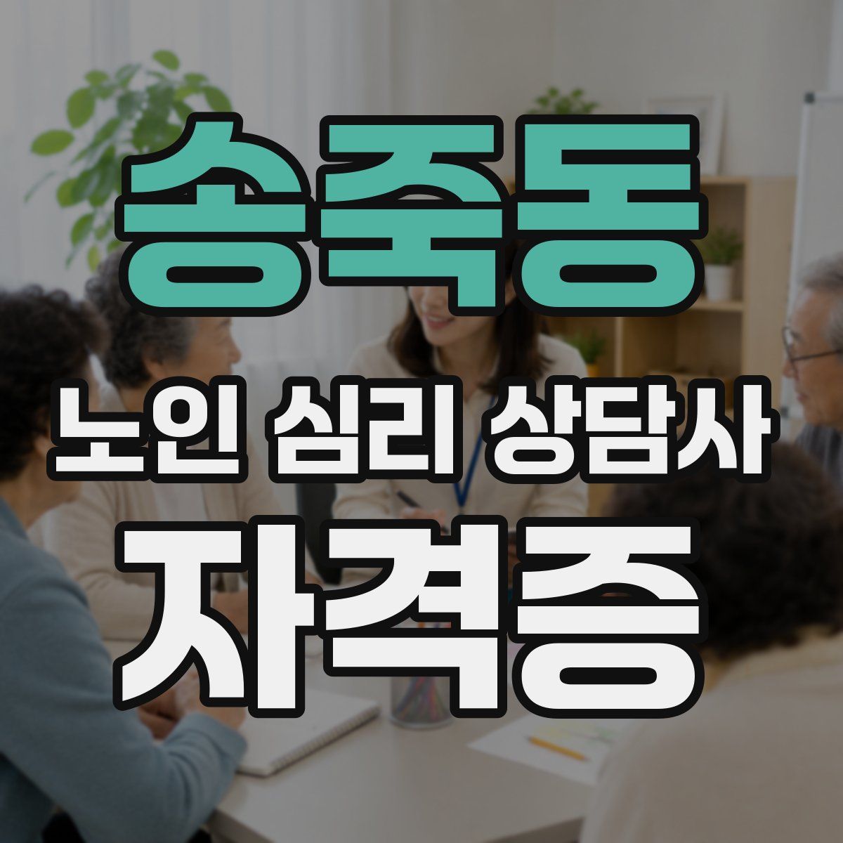 송죽동 노인 심리 상담사 자격증