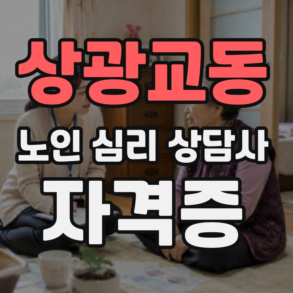 상광교동 노인 심리 상담사 자격증