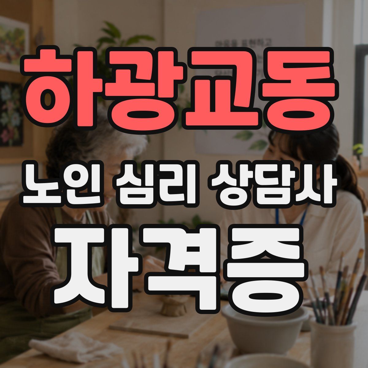 하광교동 노인 심리 상담사 자격증