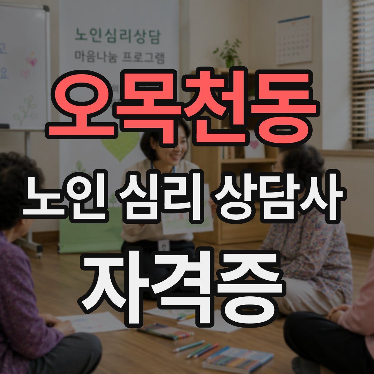 오목천동 노인 심리 상담사 자격증