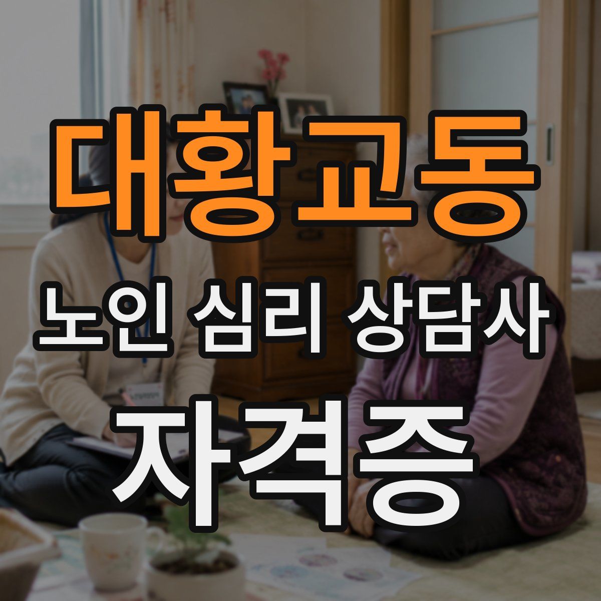 대황교동 노인 심리 상담사 자격증