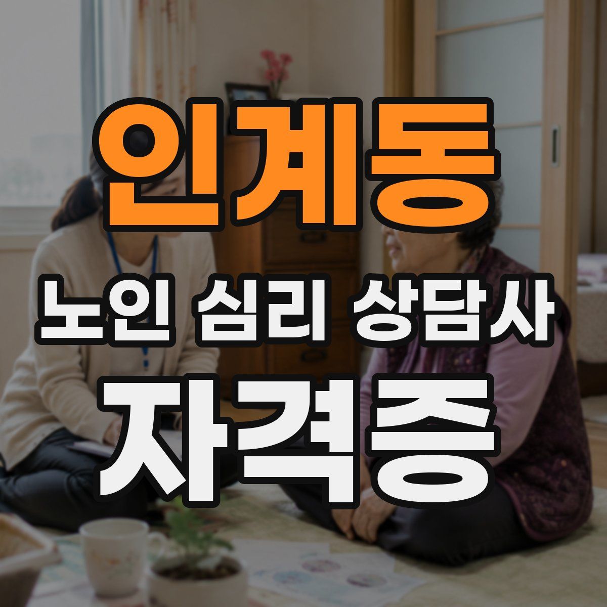 인계동 노인 심리 상담사 자격증