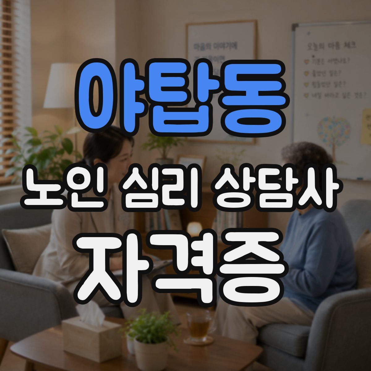 야탑동 노인 심리 상담사 자격증