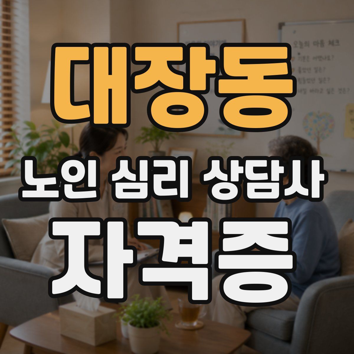 대장동 노인 심리 상담사 자격증