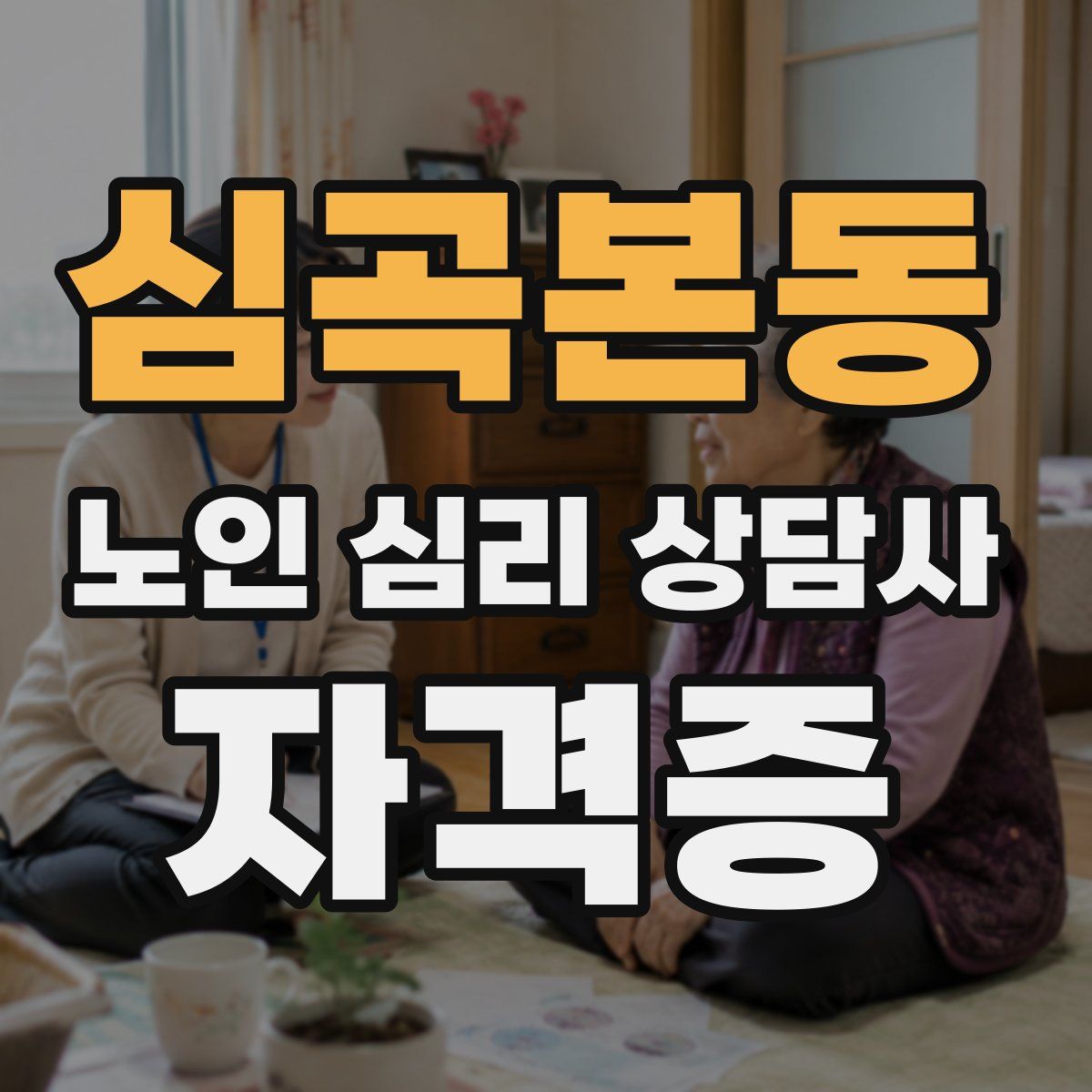 심곡본동 노인 심리 상담사 자격증