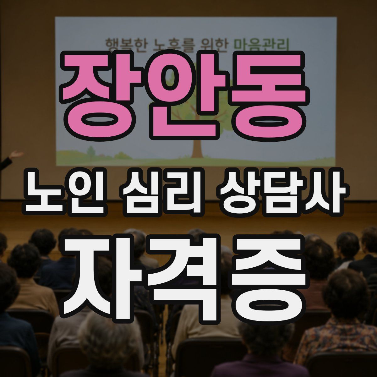 장안동 노인 심리 상담사 자격증
