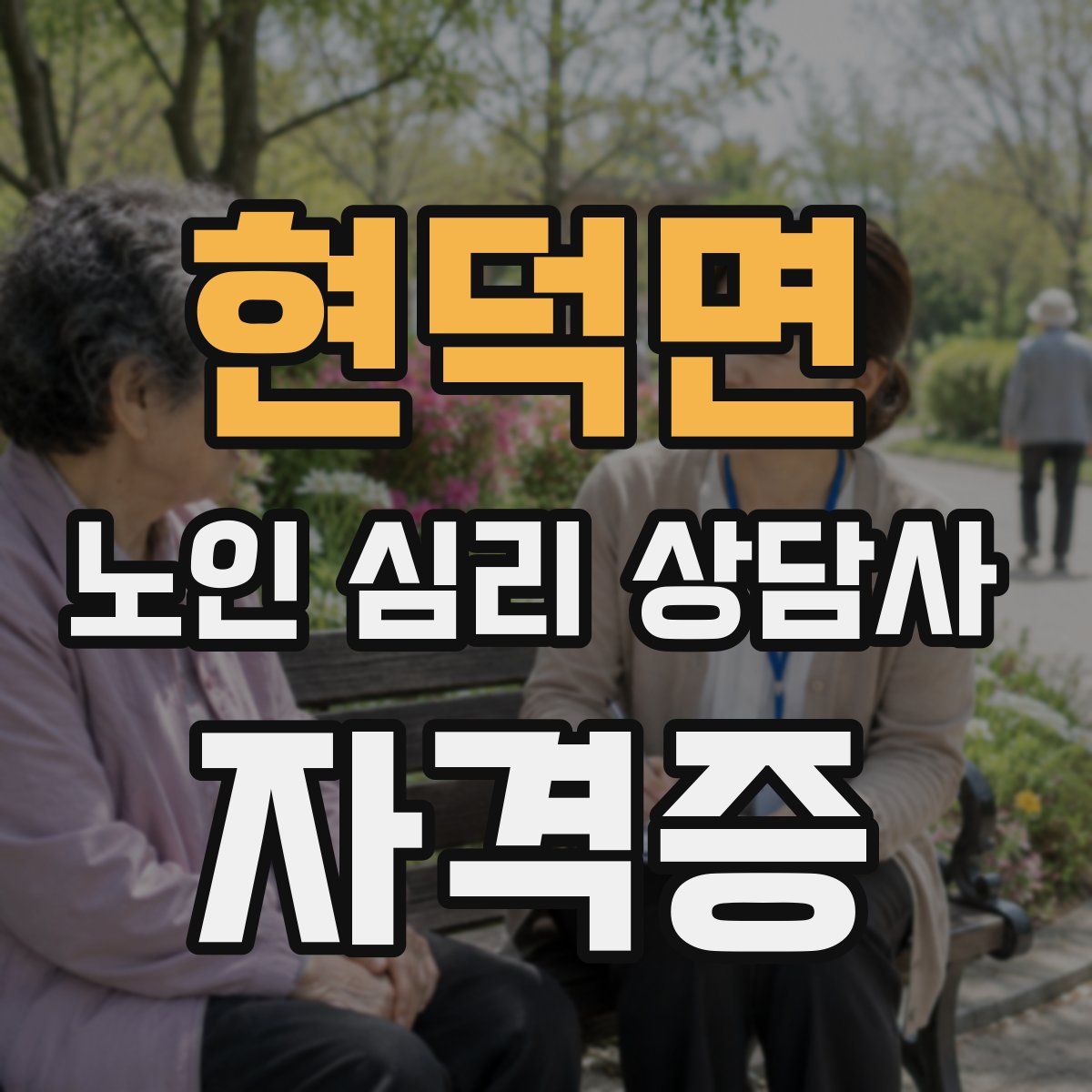 현덕면 노인 심리 상담사 자격증