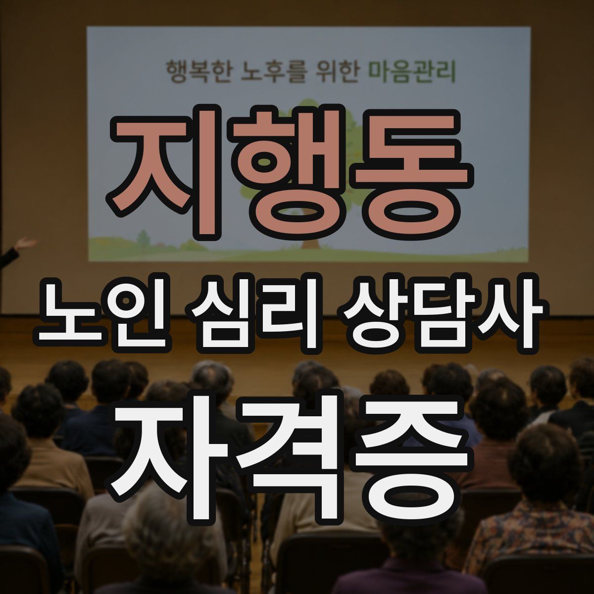 지행동 노인 심리 상담사 자격증
