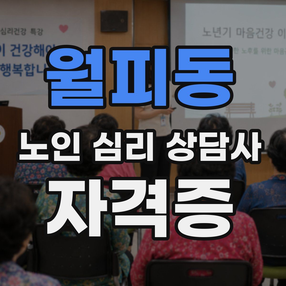 월피동 노인 심리 상담사 자격증