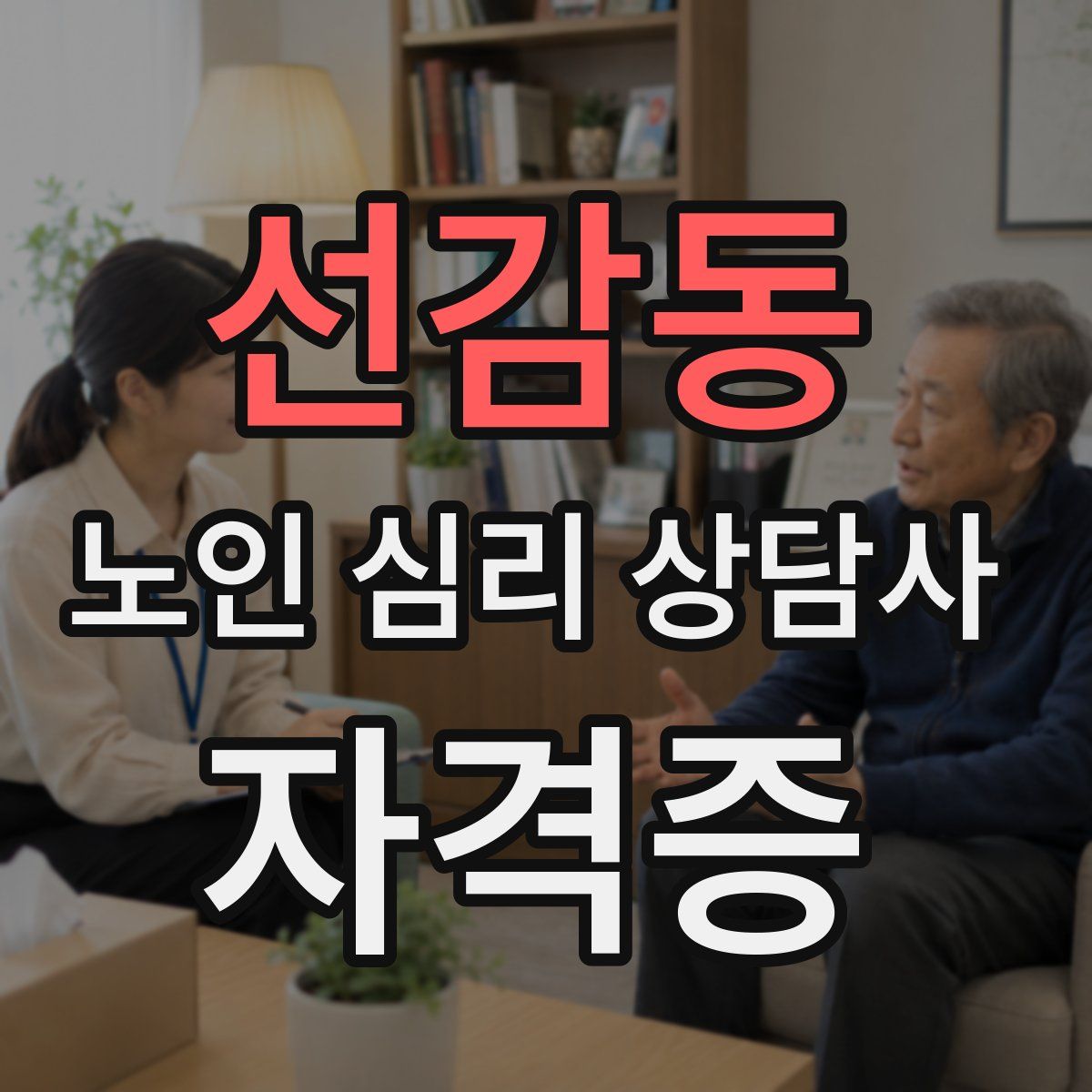 선감동 노인 심리 상담사 자격증
