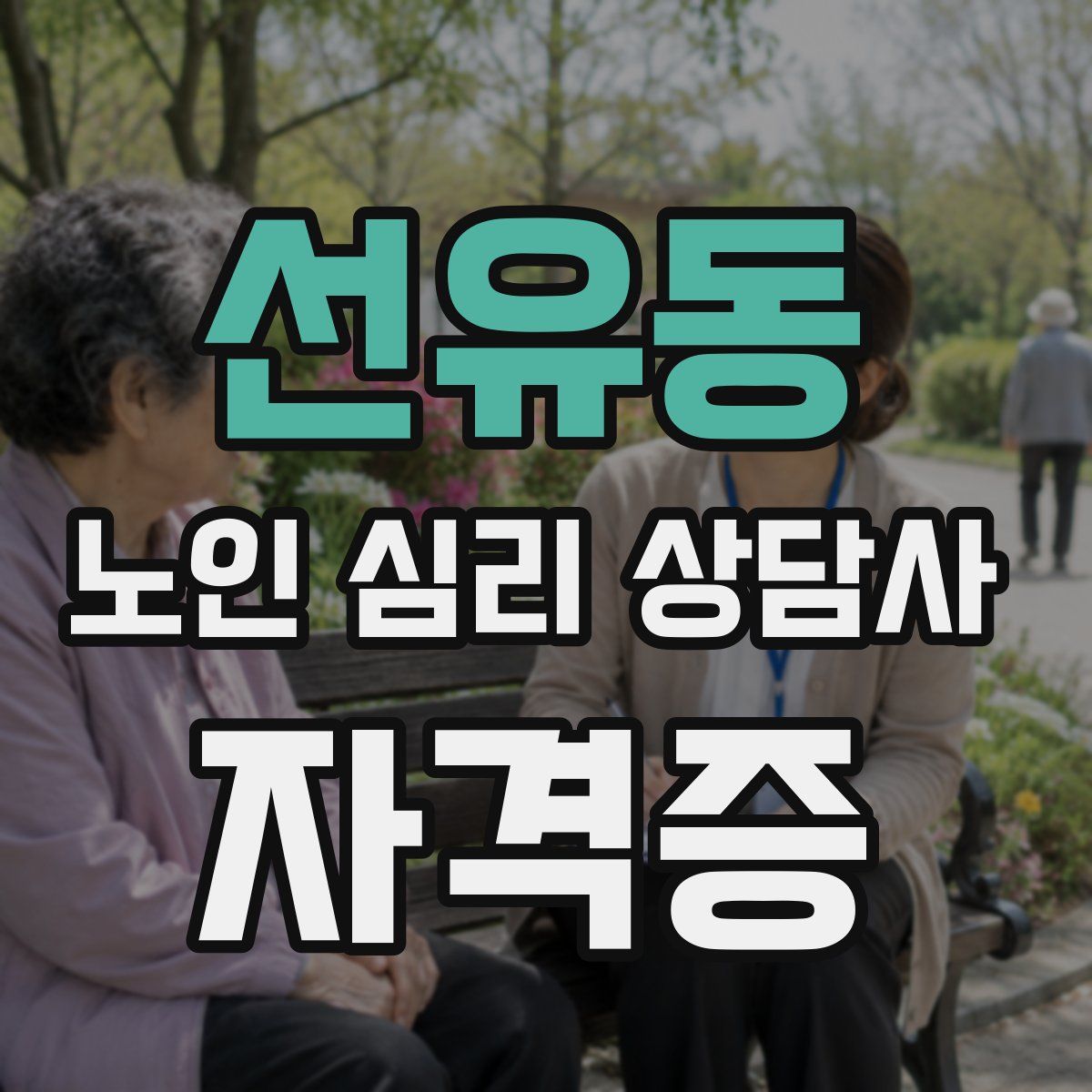 선유동 노인 심리 상담사 자격증