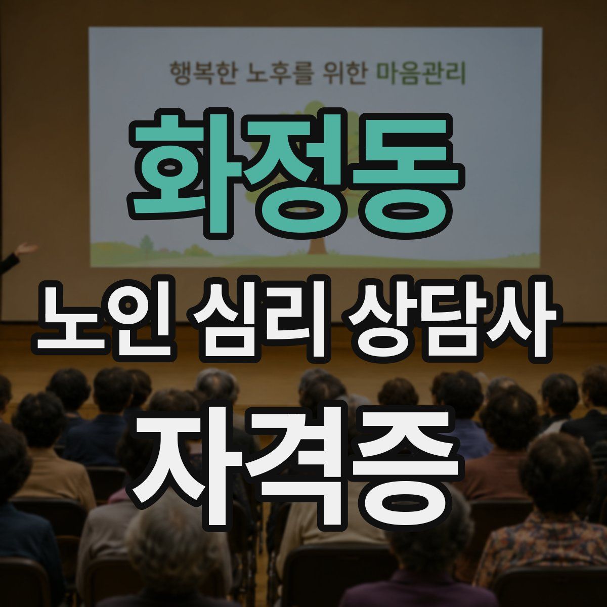 화정동 노인 심리 상담사 자격증