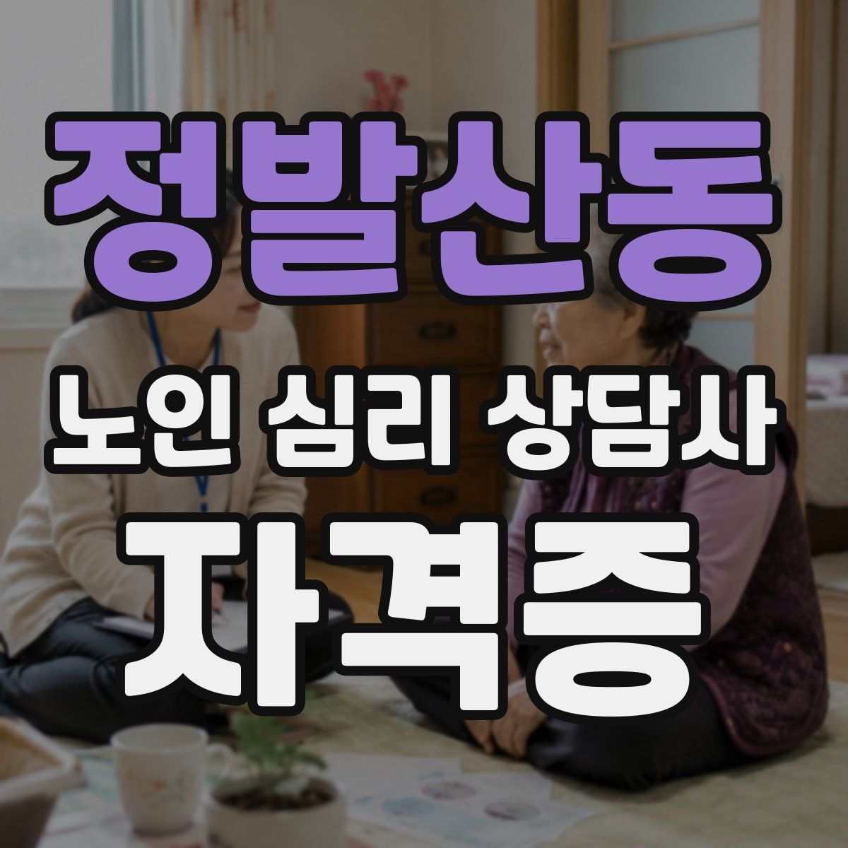 정발산동 노인 심리 상담사 자격증