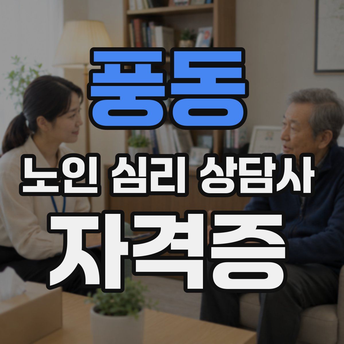 풍동 노인 심리 상담사 자격증
