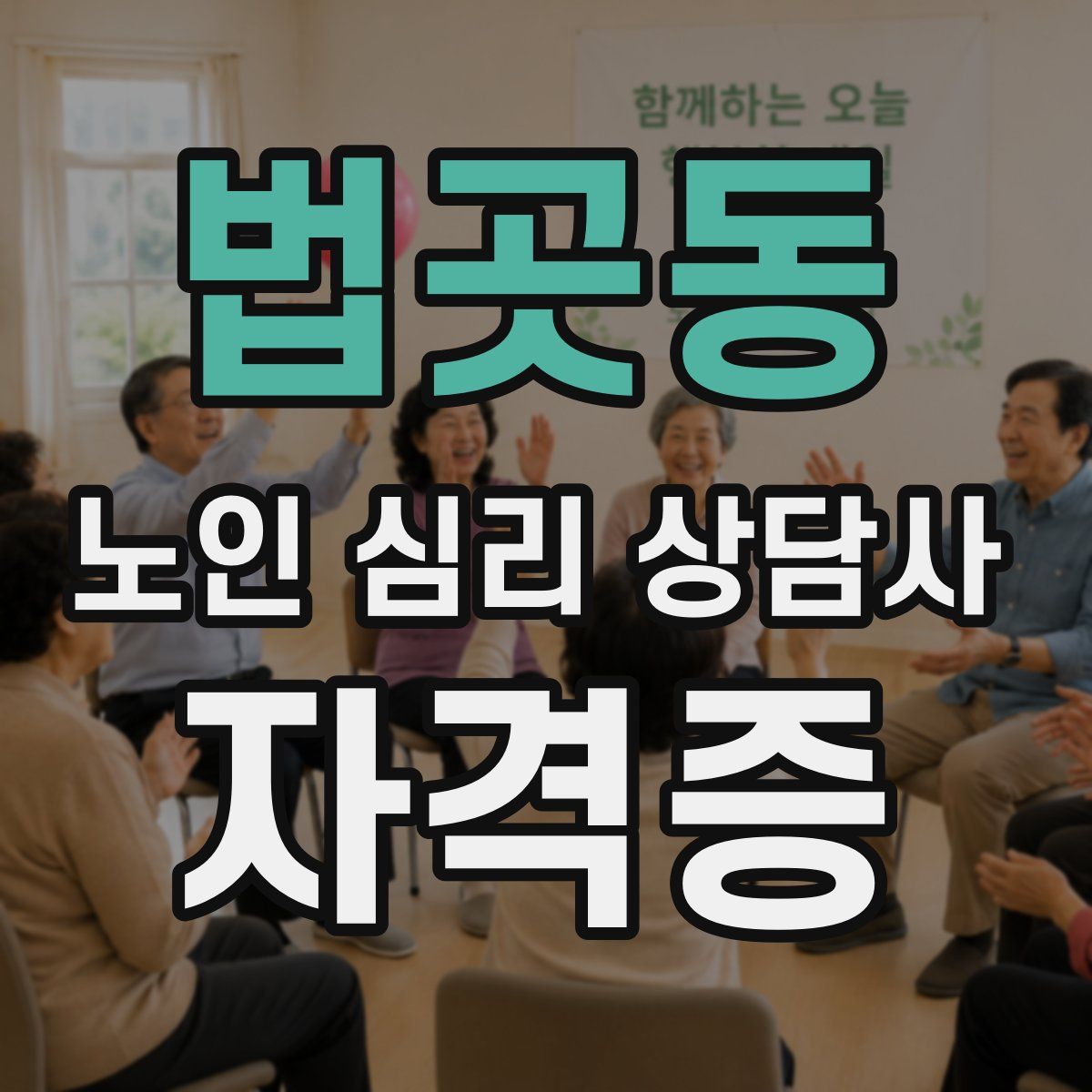 법곳동 노인 심리 상담사 자격증