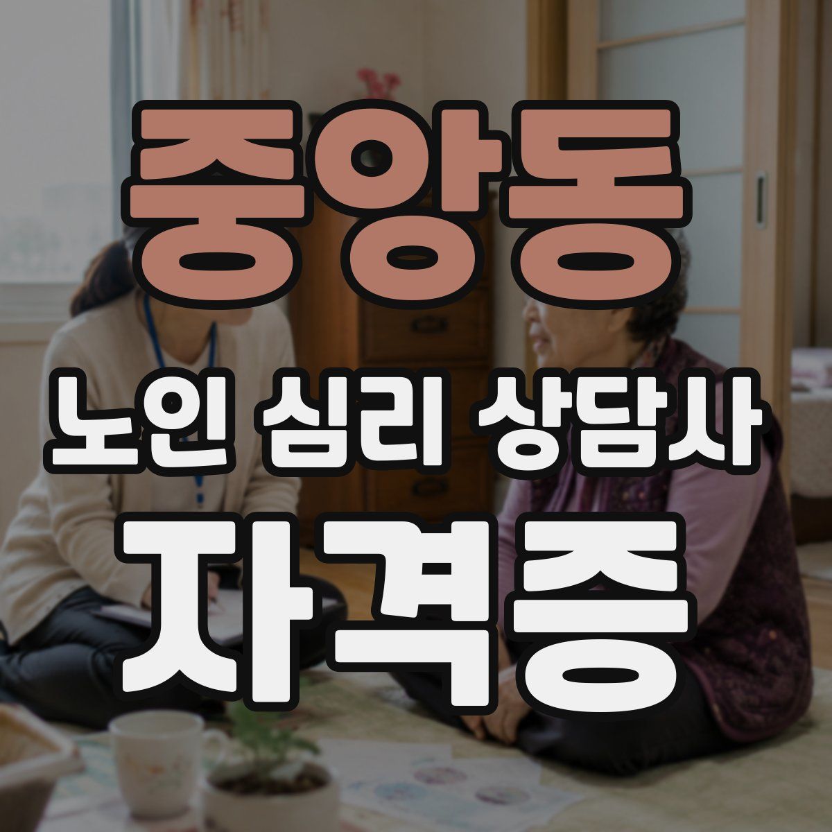중앙동 노인 심리 상담사 자격증