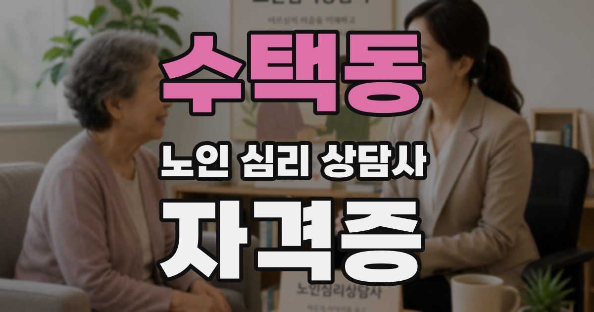 수택동 노인 심리 상담사 자격증