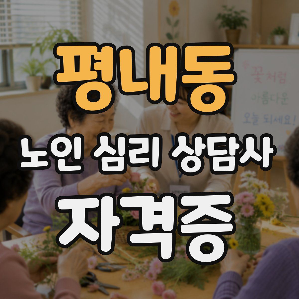 평내동 노인 심리 상담사 자격증