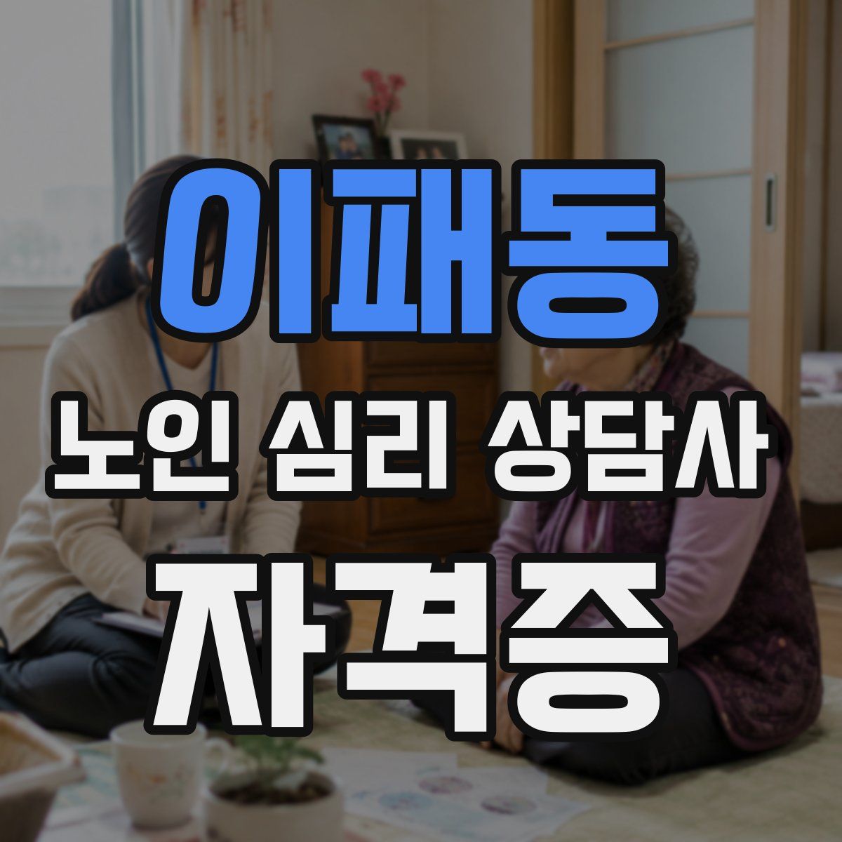 이패동 노인 심리 상담사 자격증