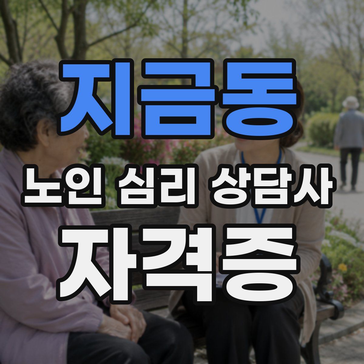 지금동 노인 심리 상담사 자격증