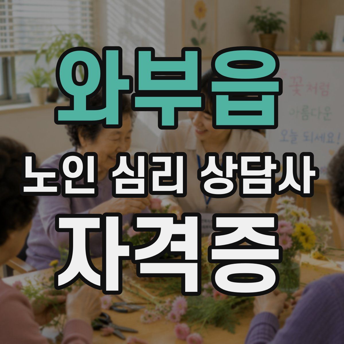 와부읍 노인 심리 상담사 자격증