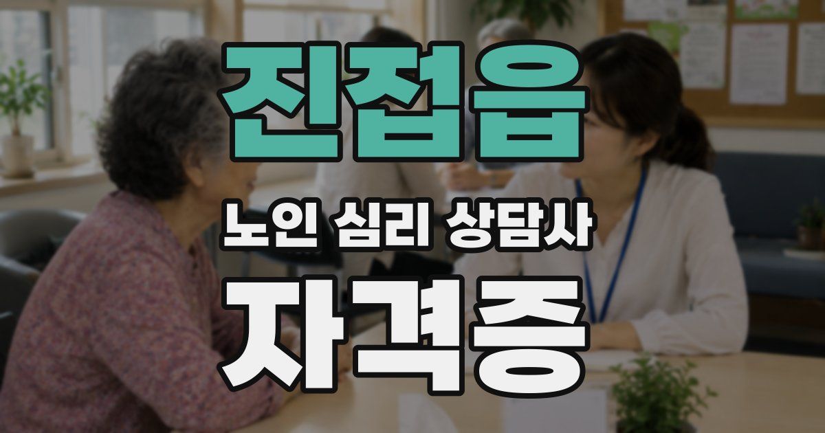 진접읍 노인 심리 상담사 자격증