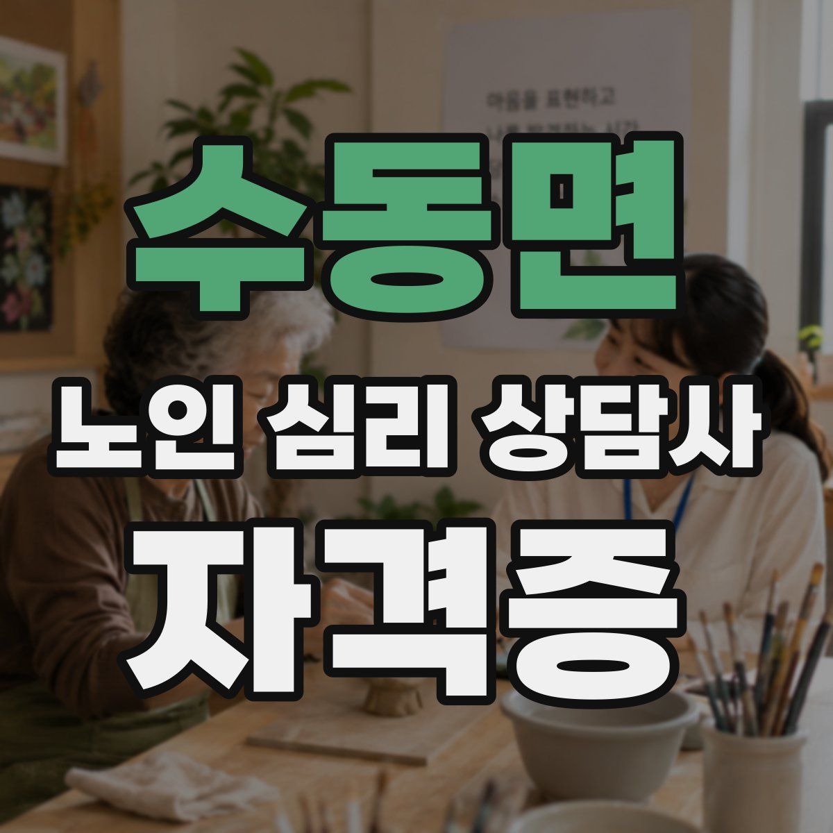 수동면 노인 심리 상담사 자격증