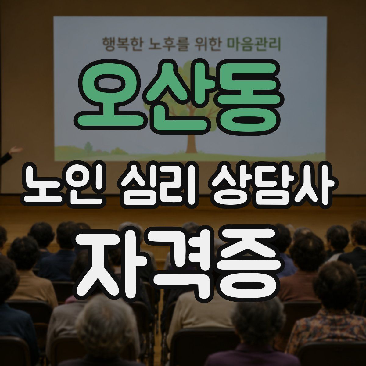 오산동 노인 심리 상담사 자격증