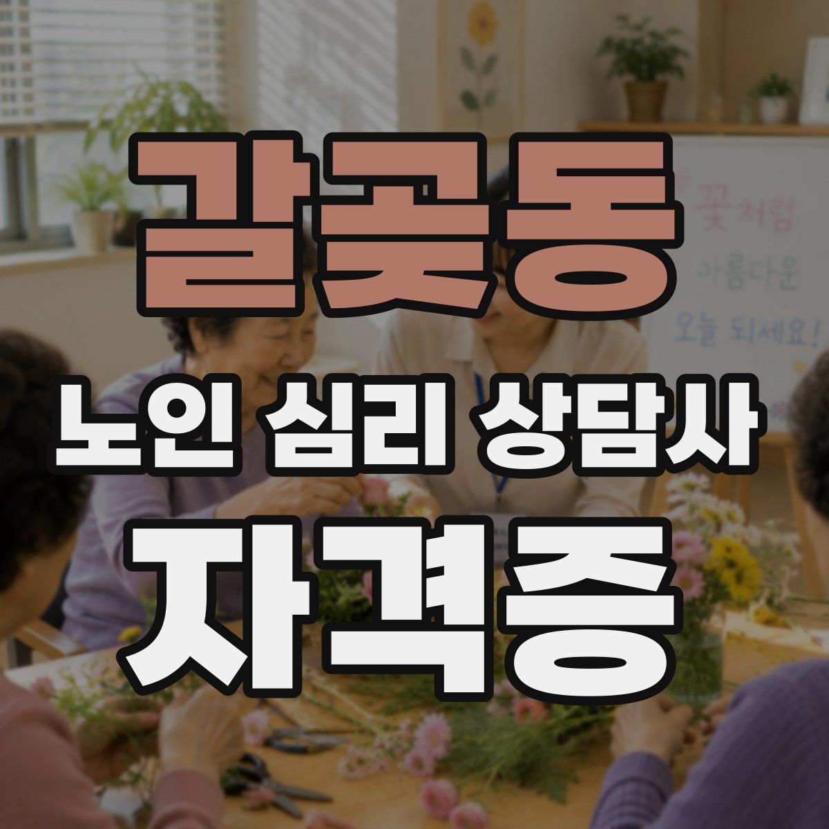 갈곶동 노인 심리 상담사 자격증