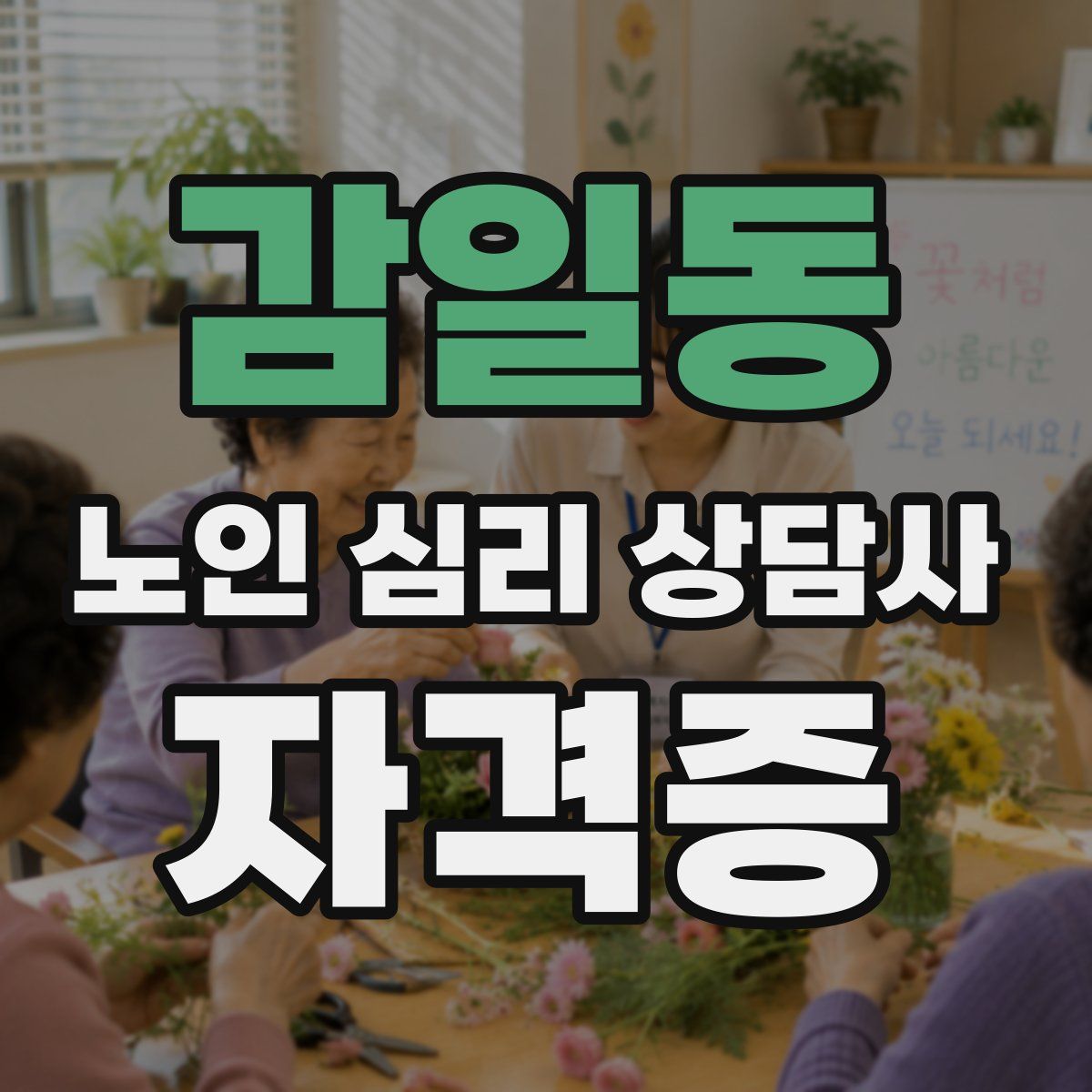 감일동 노인 심리 상담사 자격증