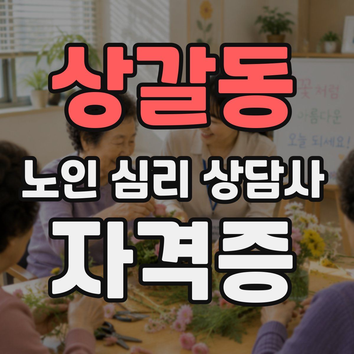 상갈동 노인 심리 상담사 자격증