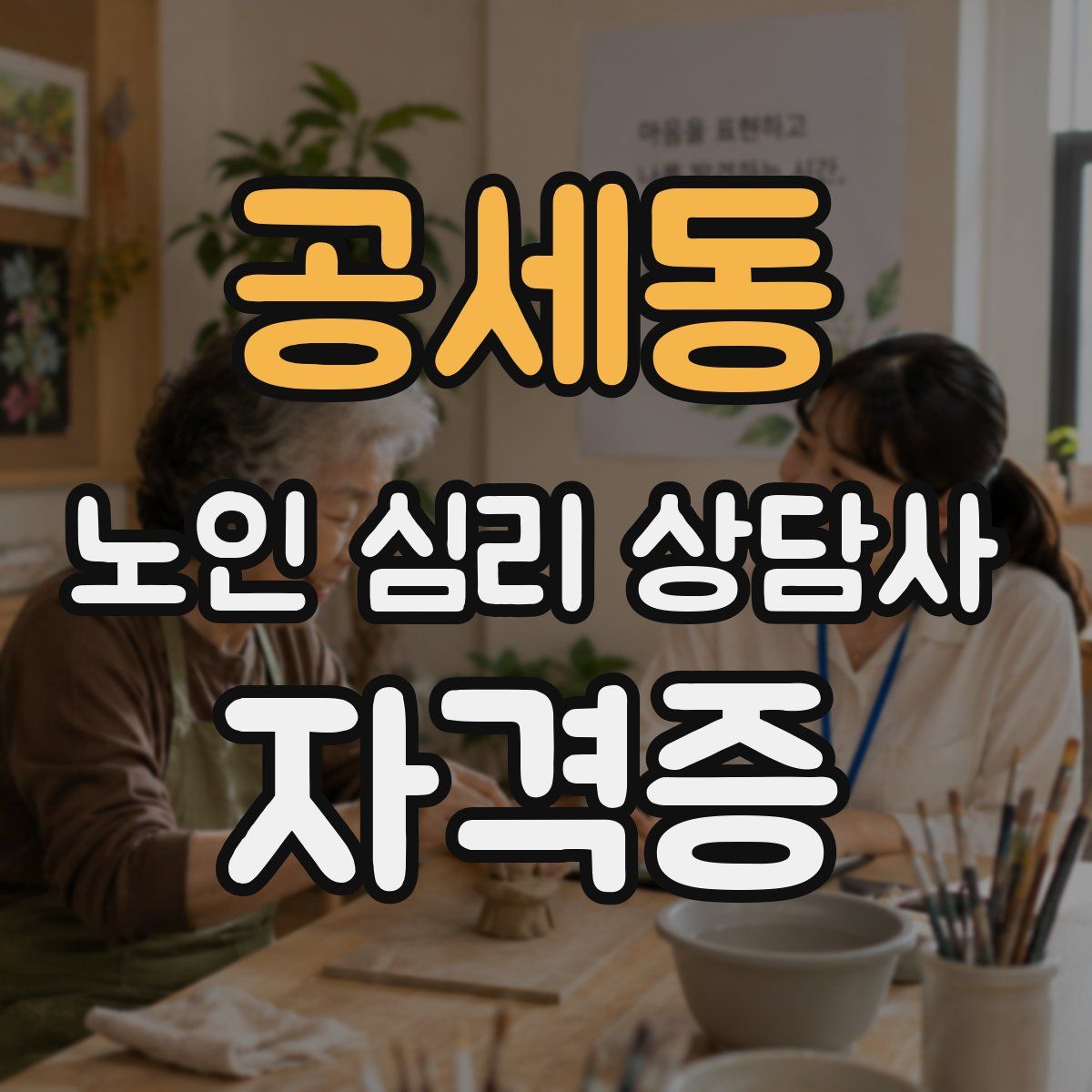 공세동 노인 심리 상담사 자격증