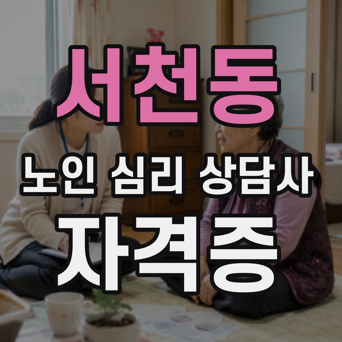 서천동 노인 심리 상담사 자격증
