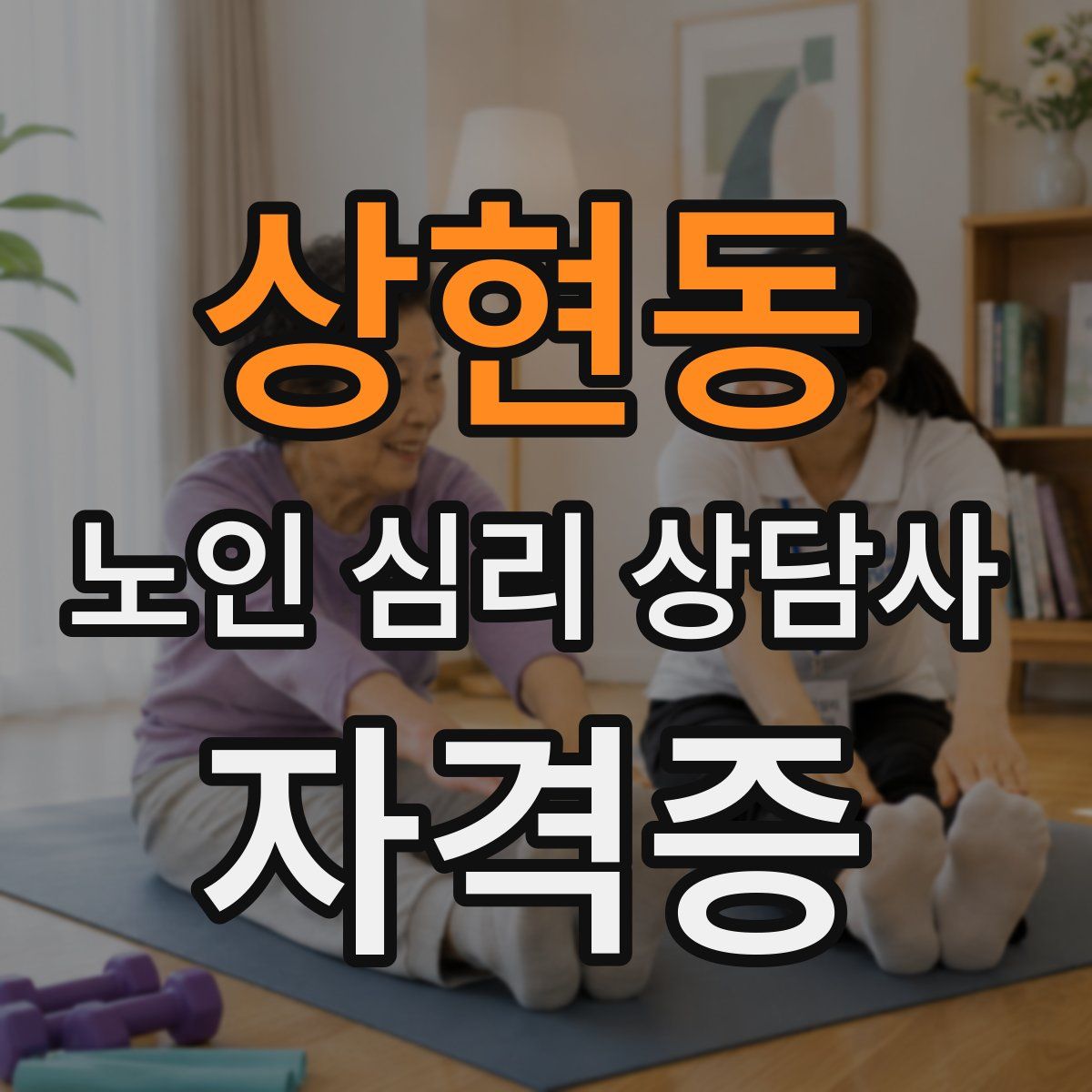 상현동 노인 심리 상담사 자격증