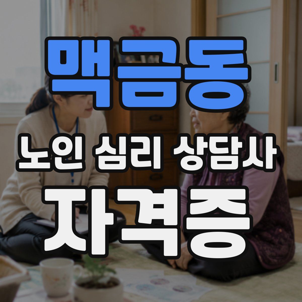 맥금동 노인 심리 상담사 자격증
