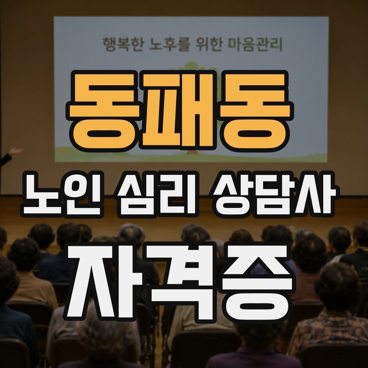 동패동 노인 심리 상담사 자격증