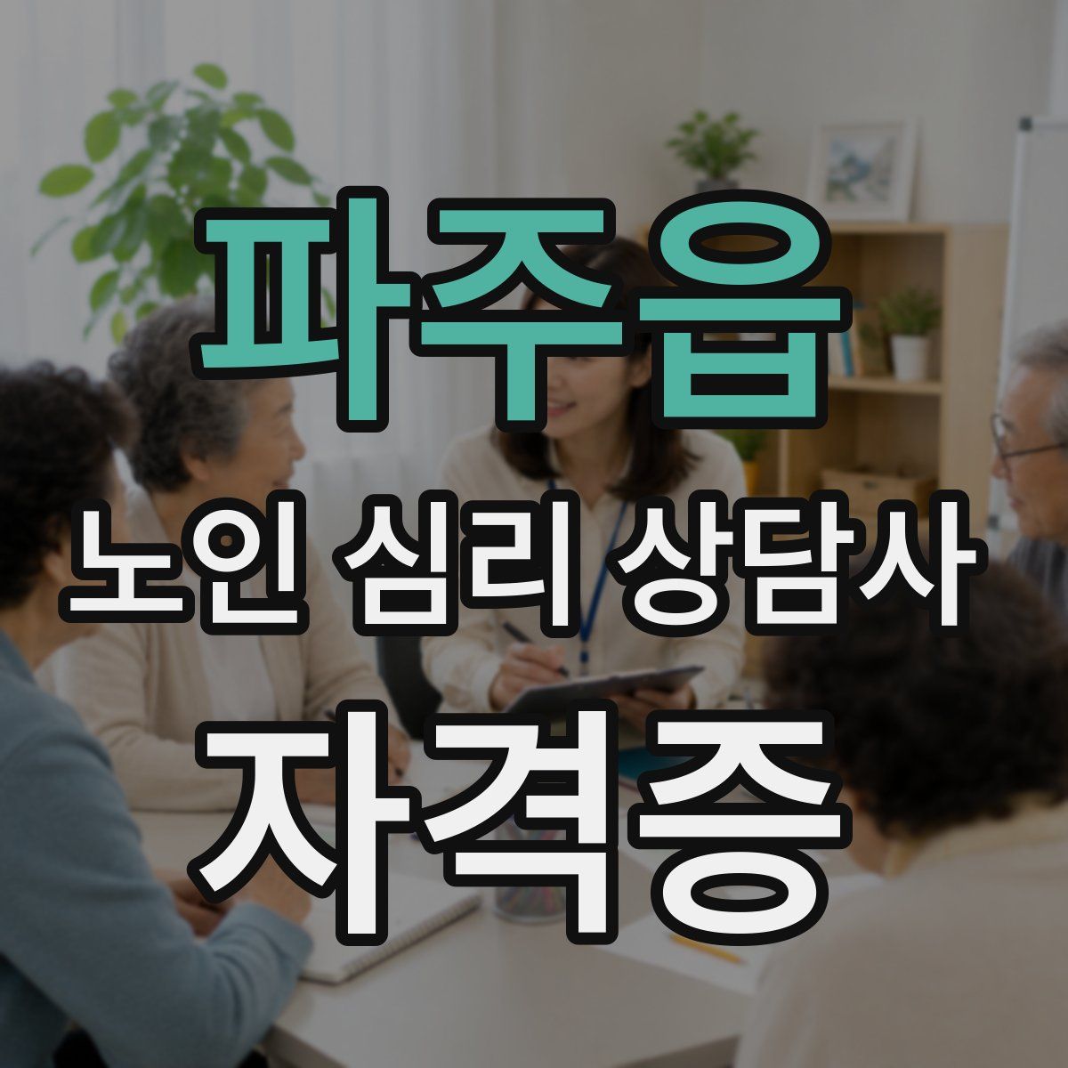 파주읍 노인 심리 상담사 자격증