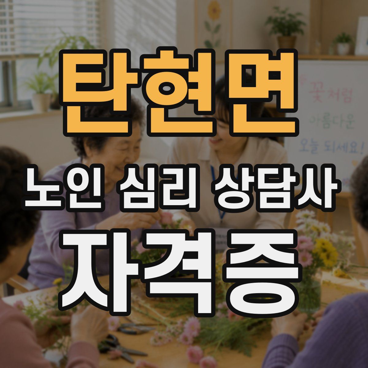 탄현면 노인 심리 상담사 자격증