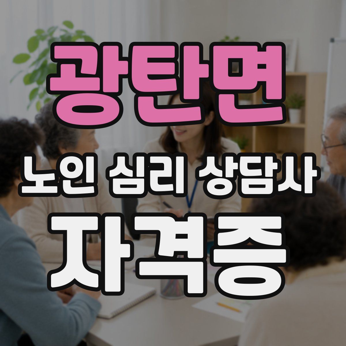 광탄면 노인 심리 상담사 자격증