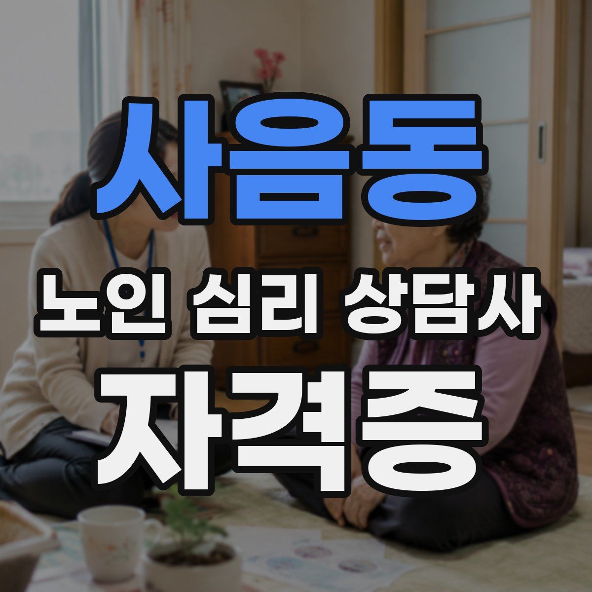 사음동 노인 심리 상담사 자격증