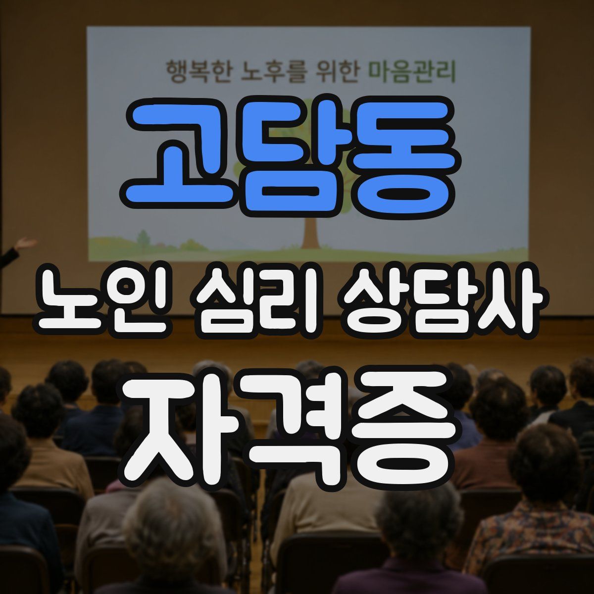 고담동 노인 심리 상담사 자격증