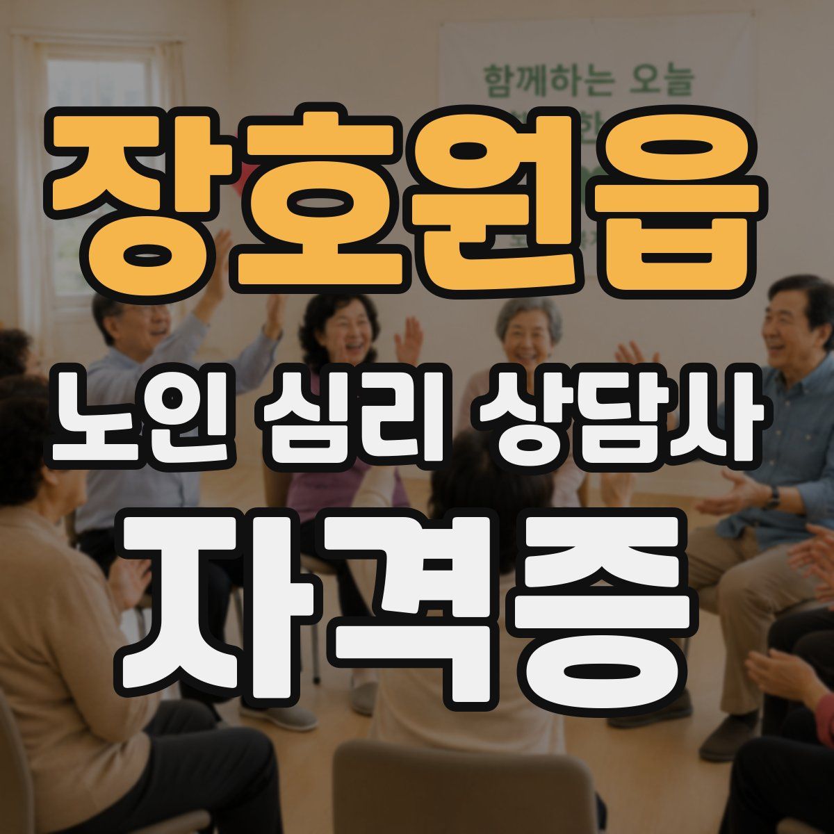 장호원읍 노인 심리 상담사 자격증