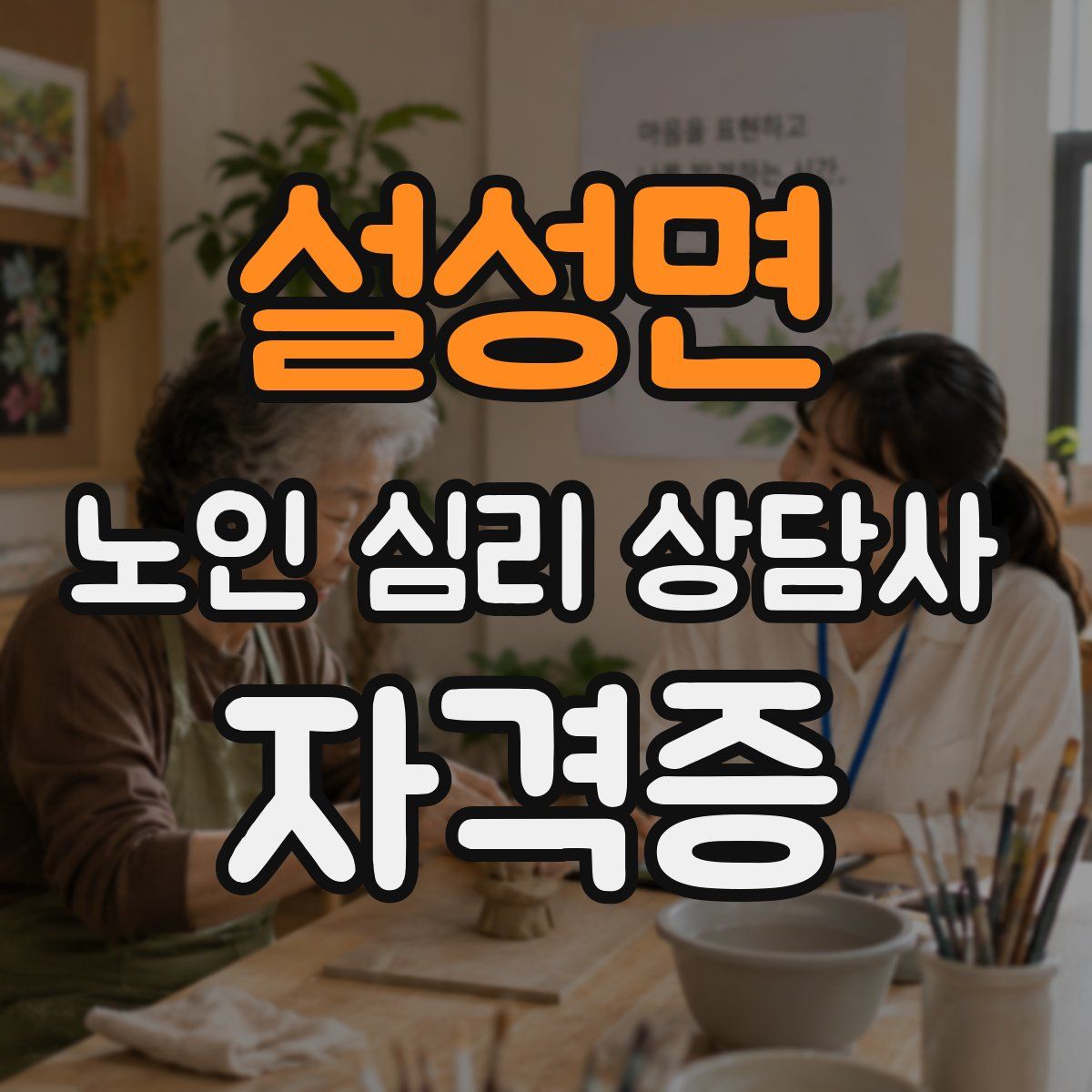 설성면 노인 심리 상담사 자격증