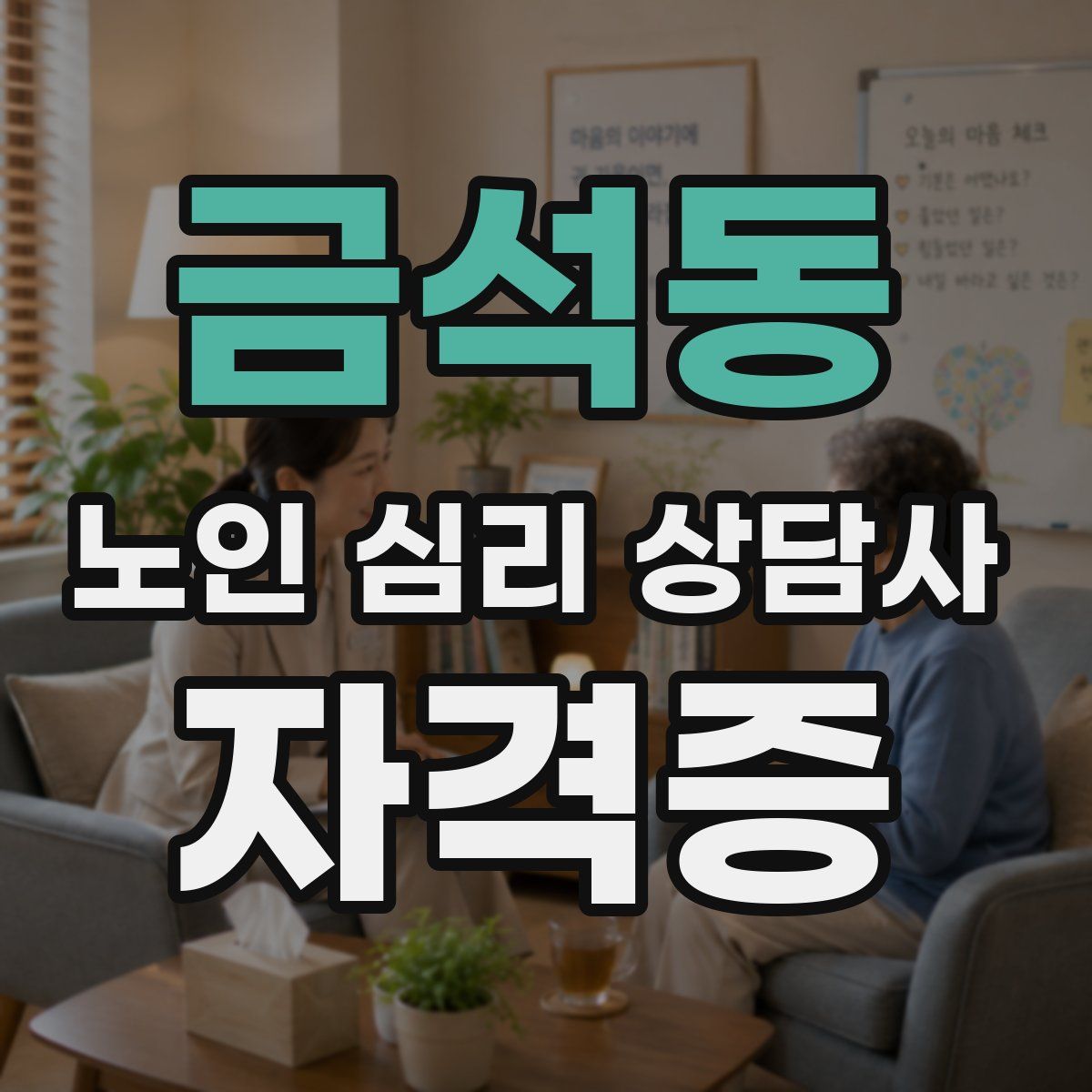 금석동 노인 심리 상담사 자격증