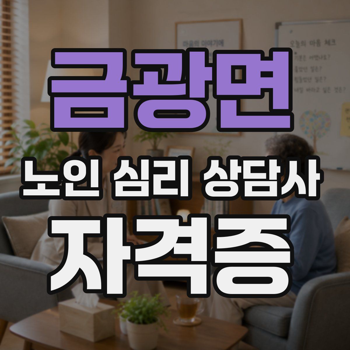 금광면 노인 심리 상담사 자격증