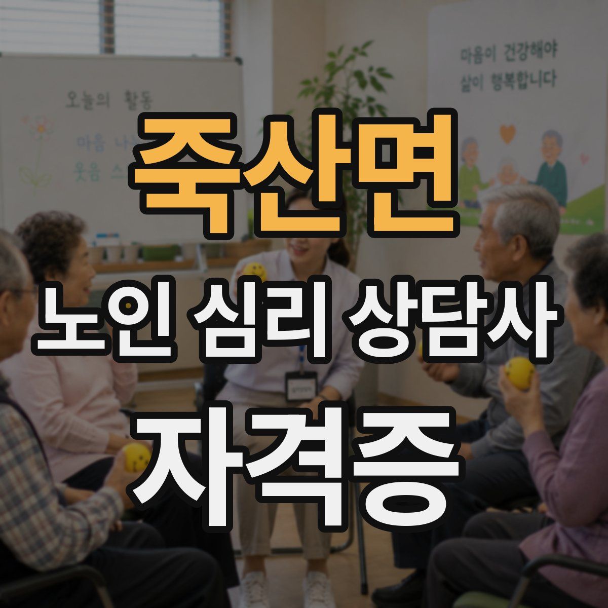 죽산면 노인 심리 상담사 자격증