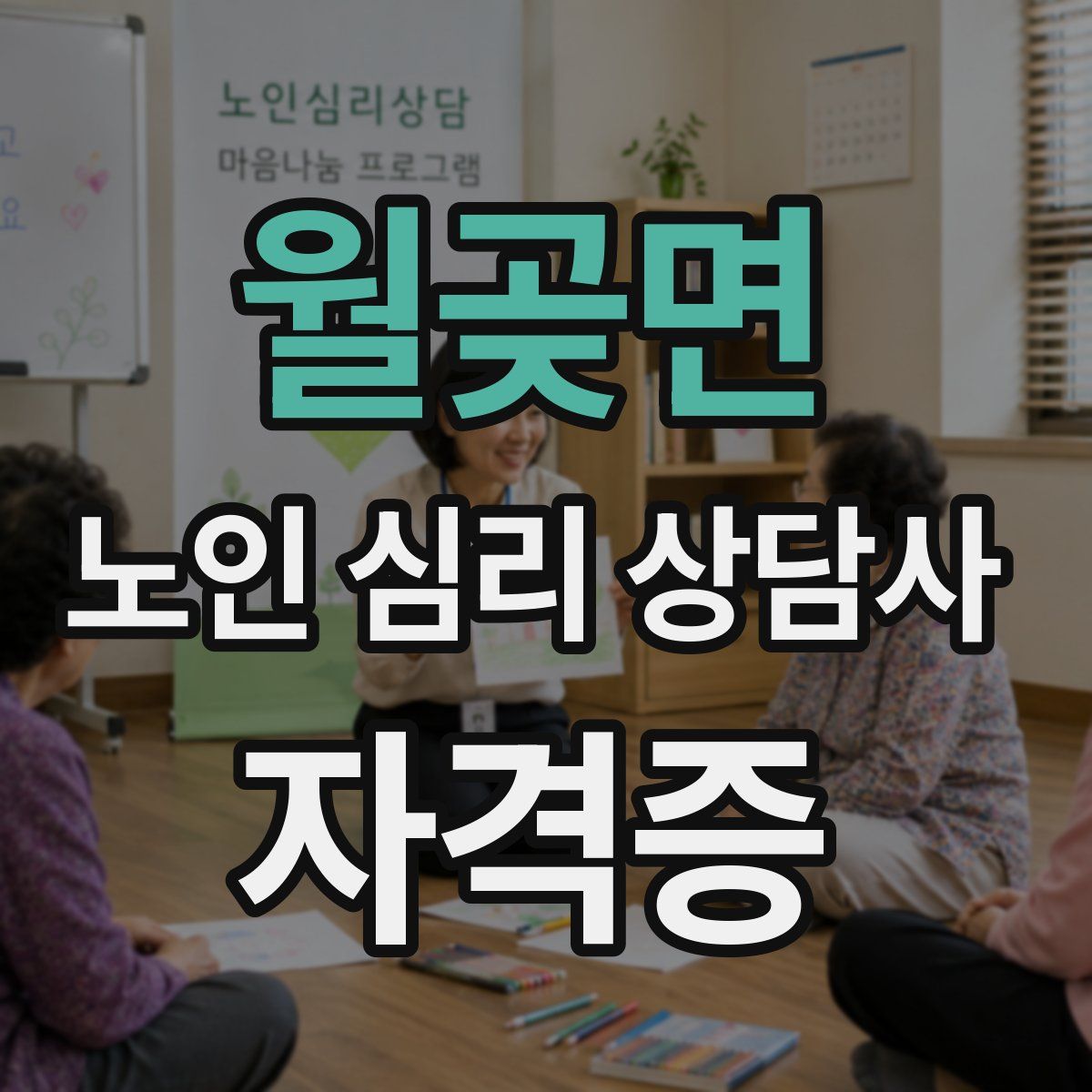월곶면 노인 심리 상담사 자격증